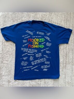 Hooked On Fishing Vintage Shirt American Sportswear 90s  **Size Large**